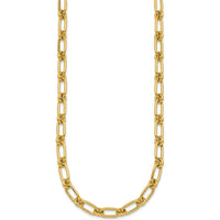 14K Yellow Gold 18" Polished 6mm Oval and Circle Link Necklace by 0