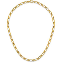 14K Yellow Gold 18" Polished 6mm Oval and Circle Link Necklace by 0