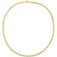 14K Yellow Gold 18" Polished Compressed Cable Link Chain Necklace - 4.5mm by Orozza Fine Jewelry