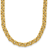 14K Yellow Gold 18" Polished Fancy 5mm Rolo Link Necklace by 0