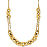 14K Yellow Gold 18" Polished Fancy Multi-Link Chain Necklace by 0