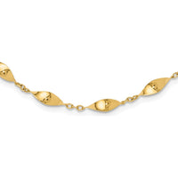 14K Yellow Gold 18" Polished Fancy Twisted Link Necklace by 0