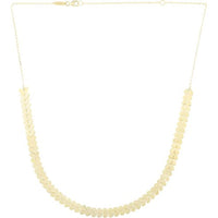 14K Yellow Gold 18" Polished Heart Link Chain Necklace with Pear-Shaped Lobster Clasp by Orozza Fine Jewelry