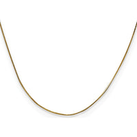 14K Yellow Gold 18" Polished Octagonal Snake Chain Necklace - 0.5mm Width by Oro Pregiato