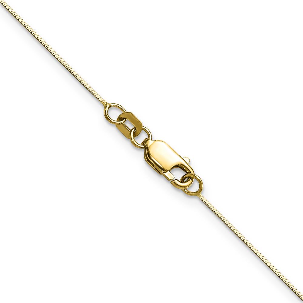 14K Yellow Gold 18" Polished Octagonal Snake Chain Necklace - 0.5mm Width by Oro Pregiato