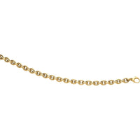 14K Yellow Gold 18" Polished Oval Cable Link Chain Necklace by Orozza Fine Jewelry