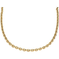 14K Yellow Gold 18" Polished Oval Cable Link Chain Necklace by Orozza Fine Jewelry
