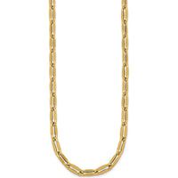 14K Yellow Gold 18" Polished Oval Fancy Link Necklace - 5.65mm Width by 0