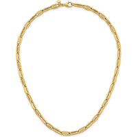 14K Yellow Gold 18" Polished Oval Fancy Link Necklace - 5.65mm Width by 0