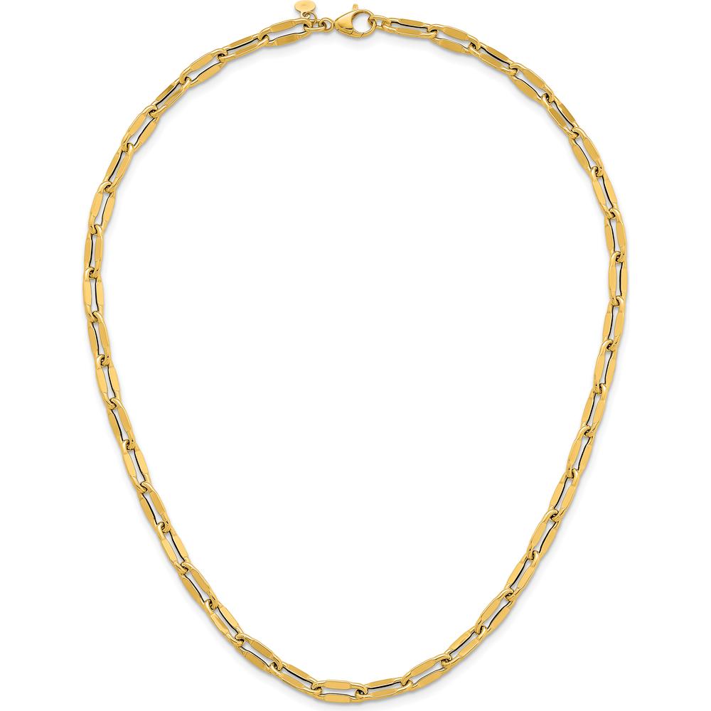 14K Yellow Gold 18" Polished Oval Fancy Link Necklace - 5.65mm Width by 0
