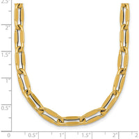 14K Yellow Gold 18" Polished Oval Fancy Link Necklace - 5.65mm Width by 0