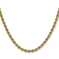 14K Yellow Gold 18" Polished Rope Chain Necklace - 4.2mm Width