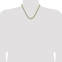 14K Yellow Gold 18" Polished Rope Chain Necklace - 4.2mm Width