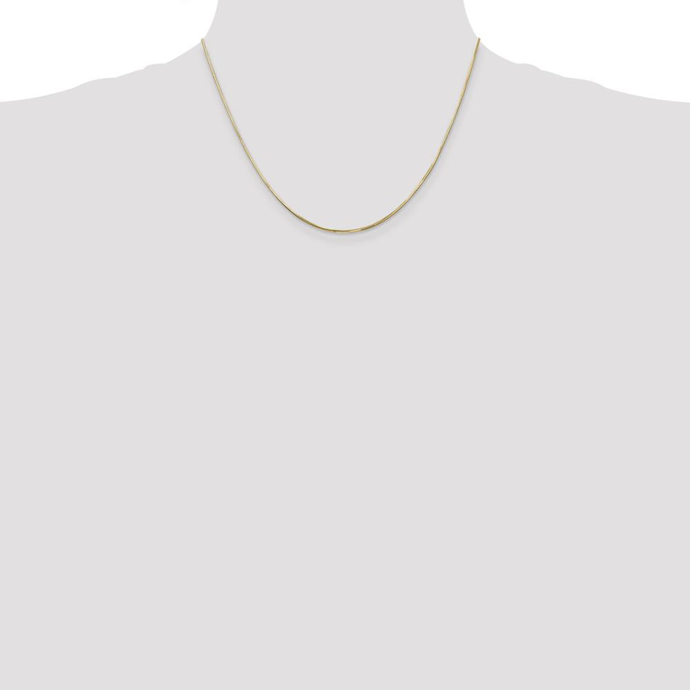 14K Yellow Gold 18" Polished Snake Chain Necklace - 0.9mm by Oro Pregiato