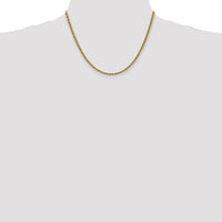 14K Yellow Gold 18" Rope Chain Necklace - 3mm Width with Lobster Clasp