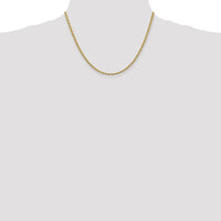 14K Yellow Gold 18" Rope Chain Necklace with Diamond-Cut Texture - 2.75mm Width