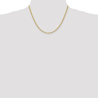 14K Yellow Gold 18" Rope Chain Necklace with Polished Finish and Lobster Clasp - 2.75mm Solid Link