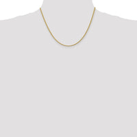 14K Yellow Gold 18" Rope Chain Necklace with Polished Solid Links - 2.25mm