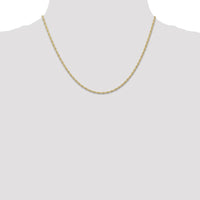 14K Yellow Gold 18" Rope Link Chain Necklace with Spring Ring Clasp - 1.55mm