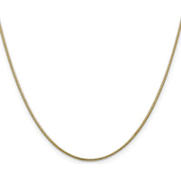 14K Yellow Gold 18" Round Snake Chain Necklace - 1.1mm Width by 0