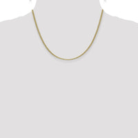 14K Yellow Gold 18" Semi-Solid Anchor Chain Necklace - 2.4mm Width by Oro Pregiato