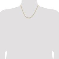 14K Yellow Gold 18" Semi-Solid Curb Chain - 2.85mm Width by Oro Pregiato