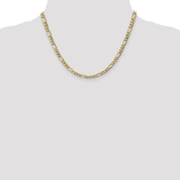 14K Yellow Gold 18" Semi-Solid Figaro Chain with Lobster Clasp by Oro Pregiato