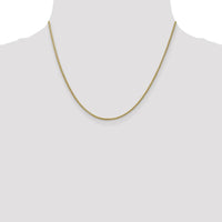 14K Yellow Gold 18" Semi-Solid Wheat Chain Necklace - 1.55mm Width by Oro Pregiato