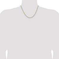 14K Yellow Gold 18" Singapore Chain with Rhodium Accents by Oro Pregiato