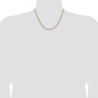 14K Yellow Gold 18" Singapore Chain with Rhodium Accents by Oro Pregiato