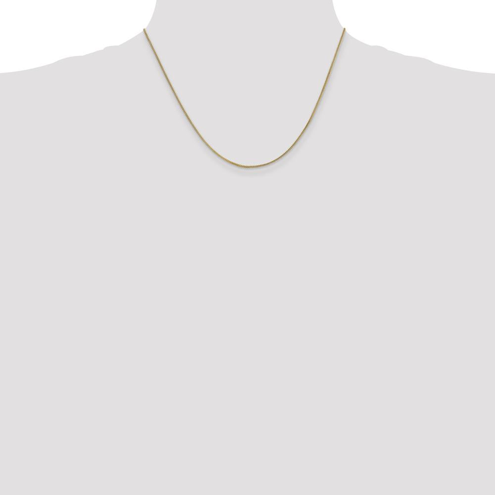 14K Yellow Gold 18" Solid Franco Chain with Lobster Clasp - 0.9mm Width by Oro Pregiato