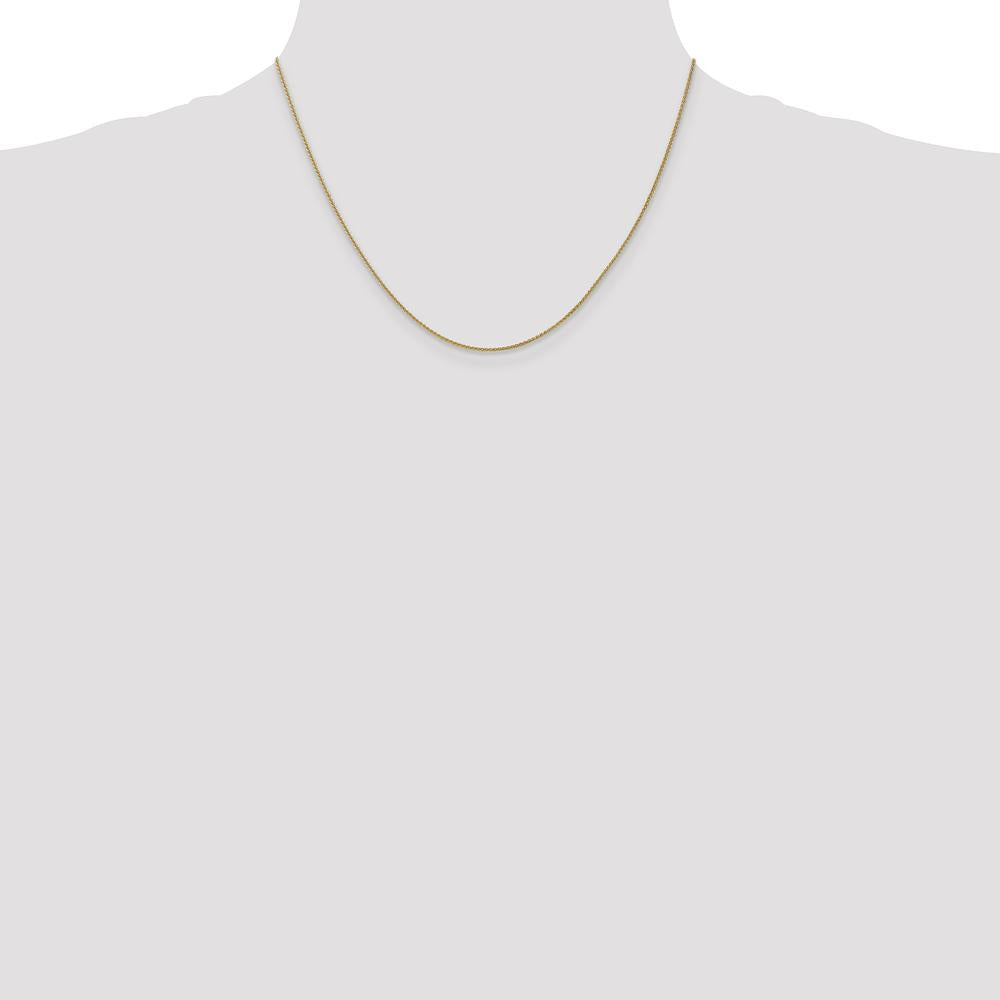 14K Yellow Gold 18" Spiga Chain Necklace - 1.05mm Width by Oro Pregiato