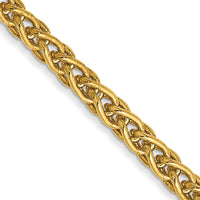 14K Yellow Gold 18" Spiga Chain with Lobster Clasp - 2.8mm Width by Oro Pregiato