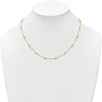 14K Yellow Gold 18-Station Bezel-set Diamond Necklace - 1/2 Carat Total Diamond Weight by Oro Pregiato
