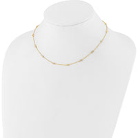 14K Yellow Gold 18-Station Bezel-Set Diamond Necklace - 3/8 Carat Total Diamond Weight by Monteluci Fine Jewelry