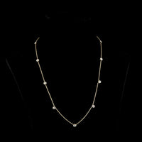 14K Yellow Gold 18" Station Necklace with Bezel Set Round Lab Diamonds - 2.02 Carat Total Diamond Weight, E-F Color, VS1 Clarity - Covaloro Fine Jewelry