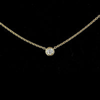 14K Yellow Gold 18" Station Necklace with Bezel Set Round Lab Diamonds - 2.02 Carat Total Diamond Weight, E-F Color, VS1 Clarity - Covaloro Fine Jewelry
