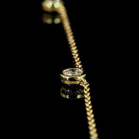 14K Yellow Gold 18" Station Necklace with Bezel Set Round Lab Diamonds - 2.02 Carat Total Diamond Weight, E-F Color, VS1 Clarity - Covaloro Fine Jewelry