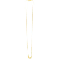 14K Yellow Gold 18" Sunburst Pendant Necklace with Lobster Clasp - Polished Finish by Orozza Fine Jewelry