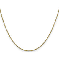 14K Yellow Gold 18" Twisted Box Chain Necklace with Lobster Clasp - 0.95mm Width by 0