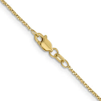 14K Yellow Gold 18" Twisted Box Chain Necklace with Lobster Clasp - 0.95mm Width by 0
