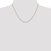 14K Yellow Gold 18" Twisted Box Chain Necklace with Lobster Clasp - 0.95mm Width by 0