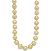 14K Yellow Gold 19" Graduated Baroque Golden South Sea Pearl Necklace by Monteluci Fine Jewelry