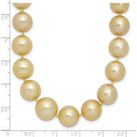 14K Yellow Gold 19" Graduated Baroque Golden South Sea Pearl Necklace by Monteluci Fine Jewelry