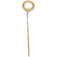 14K Yellow Gold 19mm Engravable Scalloped Swimming Disc Charm Pendant by Oro Pregiato