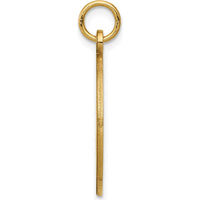 14K Yellow Gold 19mm Round Medical Alert Pendant with Textured Finish by Oro Pregiato