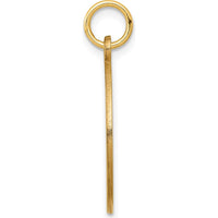 14K Yellow Gold 19mm Round Red Enameled Medical Alert Pendant with Polished Back by Oro Pregiato