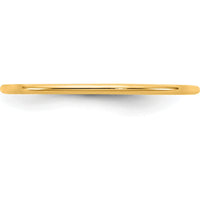 14K Yellow Gold 1mm Standard Comfort Fit Domed Wedding Band - Polished Finish by Luciano & Cie