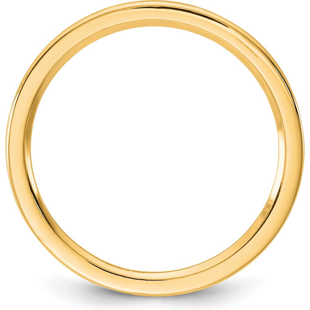 14K Yellow Gold 1mm Standard Flat Comfort Fit Wedding Band - Size 10 by Luciano & Cie
