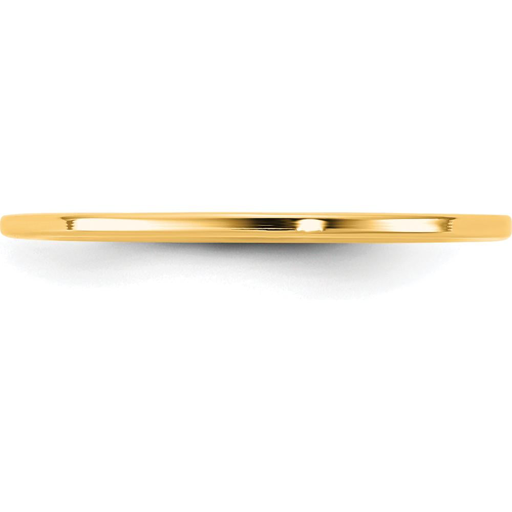 14K Yellow Gold 1mm Standard Flat Comfort Fit Wedding Band - Size 10 by Luciano & Cie